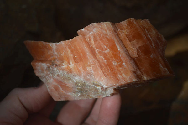 Natural New Sunset Orange Calcite Specimens  x 6 From Spitzkop, Namibia