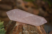 Polished Double Terminated Pink Rose Quartz Points  x 4 From Ambatondrazaka, Madagascar - TopRock