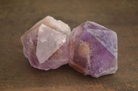 Natural Single Jacaranda Amethyst Crystals x 12 From Zambia