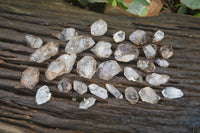 Natural Mixed Clear Smokey Brandberg Quartz Crystals x 35 From Brandberg, Namibia