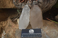 Polished Inclusion Quartz Points x 6 From Madagascar