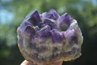 Natural Dark Purple Amethyst Clusters  x 3 From Mapatizya, Zambia - TopRock