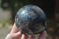 Polished Rare Iolite / Water Sapphire Spheres  x 2 From Northern Cape, South Africa - Toprock Gemstones and Minerals 