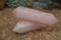 Polished Double Terminated Pink Rose Quartz Points  x 4 From Ambatondrazaka, Madagascar - TopRock