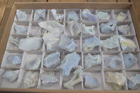 Natural Etched Blue Chalcedony Specimens  x 35 From Nsanje, Malawi