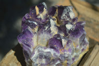 Natural Dark Purple Amethyst Clusters  x 3 From Mapatizya, Zambia - TopRock