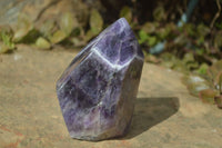 Polished Chevron Amethyst Point x 1 From Zambia