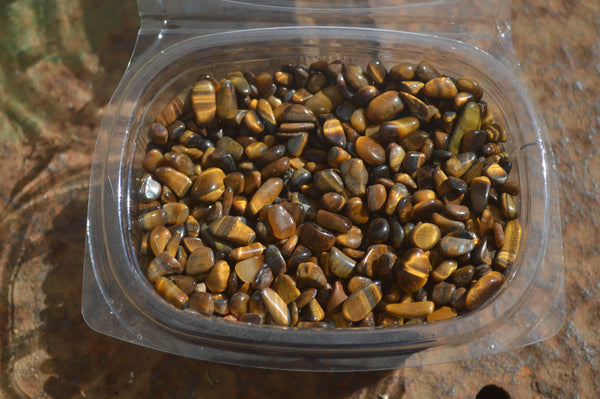 Polished Mini Craft Golden Tigers Eye Tumble Stones - Sold per 500 g - From Prieska, South Africa