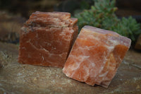 Natural New Sunset Orange Calcite Specimens  x 6 From Spitzkop, Namibia