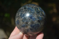 Polished Rare Iolite / Water Sapphire Spheres  x 2 From Northern Cape, South Africa - Toprock Gemstones and Minerals 