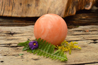 Polished Vibrant Orange Twist Calcite Sphere x 1 From Madagascar - TopRock