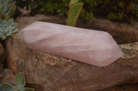 Polished Double Terminated Pink Rose Quartz Points  x 4 From Ambatondrazaka, Madagascar - TopRock