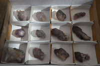 Natural Amethyst Window Quartz Crystals  x 12 From Chiredzi, Zimbabwe