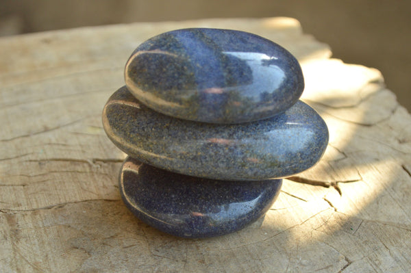 Polished Selected Blue Lazulite Gallets  x 12 From Madagascar - TopRock