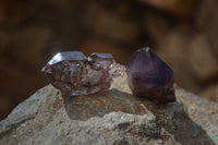 Natural Window Amethyst Crystals  x 12 From Chiredzi, Zimbabwe