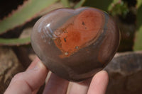 Polished Polychrome Jasper Hearts  x 6 From Mahajanga, Madagascar