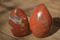 Polished  Red Jasper Standing Free Forms  x 2 From Madagascar