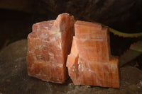 Natural New Sunset Orange Calcite Specimens  x 4 From Spitzkop, Namibia