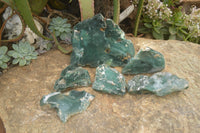 Natural Emerald Mtorolite Plates x 6 From Mutorashanga, Zimbabwe