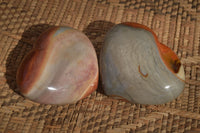 Polished Polychrome Jasper Hearts  x 6 From Mahajanga, Madagascar