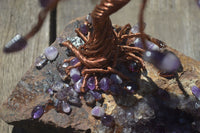 Polished Amethyst & Copper Gemstone Tree On Amethyst Basalt Specimen  x 1 From Zululand, South Africa - TopRock