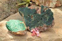 Natural Micro Botryoidal Malachite on Matrix Specimens  x 2 From Tenke Fungurume, Congo - TopRock