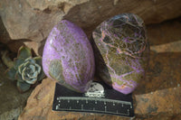 Polished Stichtite & Serpentine Standing Free Forms x 4 From Barberton, South Africa