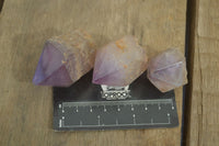 Polished Single Window Amethyst Crystals x 20 From Ankazobe, Madagascar