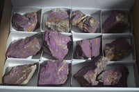 Natural Metallic Purpurite Cobbed Specimens  x 12 From Erongo, Namibia - Toprock Gemstones and Minerals 