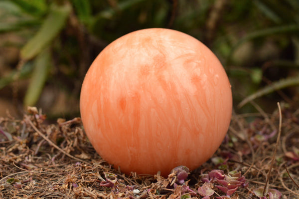 Polished Vibrant Orange Twist Calcite Sphere x 1 From Madagascar - TopRock