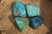 Polished Blue Shattuckite Free Forms  x 4 From Namibia