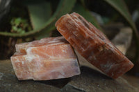 Natural New Sunset Orange Calcite Specimens  x 6 From Spitzkop, Namibia