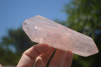 Polished Double Terminated Pink Rose Quartz Points  x 4 From Ambatondrazaka, Madagascar - TopRock