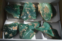 Polished Green Mtorolite / Chrome Chrysoprase Plates  x 6 From Zimbabwe - Toprock Gemstones and Minerals 