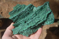 Natural Botryoidal Crystalline Malachite Specimens  x 2 From Kolwezi, Congo