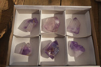 Polished Stunning Large Window Amethyst Crystals x 6 From Ankazobe, Madagascar