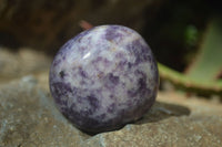 Polished Purple Lepidolite Palm Stones  x 12 From Zimbabwe