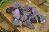 Natural Metallic Purpurite Cobbed Specimens  x 12 From Erongo, Namibia - Toprock Gemstones and Minerals 