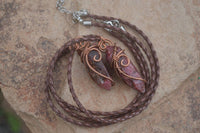 Polished Mixed Copper Wire Wrapped Jewellery Pendants x 6 From Congo - Toprock Gemstones and Minerals 