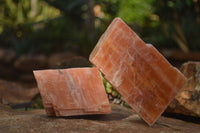 Natural New Sunset Orange Calcite Specimens  x 4 From Spitzkop, Namibia