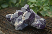 Natural Dark Purple Amethyst Clusters  x 3 From Mapatizya, Zambia - TopRock