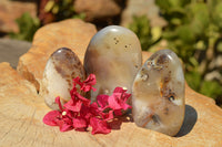 Polished Banded Dendritic Agate Standing Free Forms  x 3 From Moralambo, Madagascar - TopRock