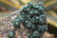 Natural Rare Ball Malachite On Drusy Quartz & Dolomite Matrix Specimens x 2 From Kambove, Congo