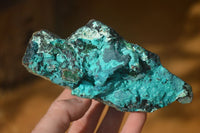 Natural Blue Silica Chrysocolla Specimens x 3 From Congo