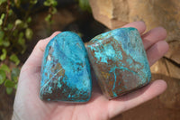 Polished Blue Shattuckite Free Forms  x 4 From Namibia