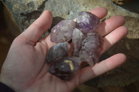 Natural Amethyst Window Quartz Crystals  x 12 From Chiredzi, Zimbabwe