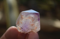 Polished Single Window Amethyst Crystals x 20 From Ankazobe, Madagascar