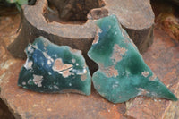 Polished Green Mtorolite / Chrome Chrysoprase Plates  x 6 From Zimbabwe - Toprock Gemstones and Minerals 