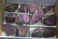 Natural Metallic Purpurite Cobbed Specimens  x 12 From Erongo, Namibia - Toprock Gemstones and Minerals 