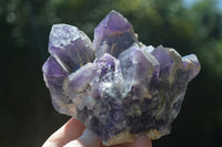 Natural Dark Purple Amethyst Clusters  x 3 From Mapatizya, Zambia - TopRock